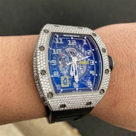 richard mille watch iced out.